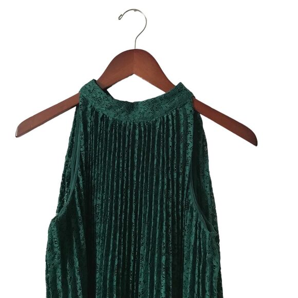 ERIN by Erin Fetherson Lace Emerald Green Halter Mini Dress Sz 2 Classy Elegant - Picture 8 of 10